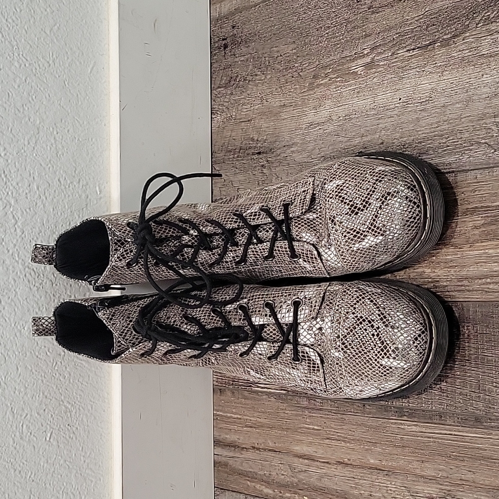 Arizona Snakeskin Combat Boots